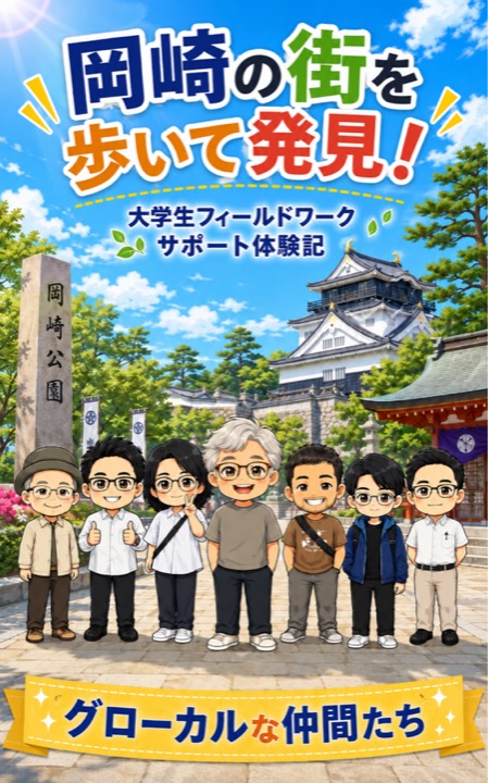 漫画「岡崎の街を歩いて発見！大学生フィールドワークサポート体験記」の表紙
